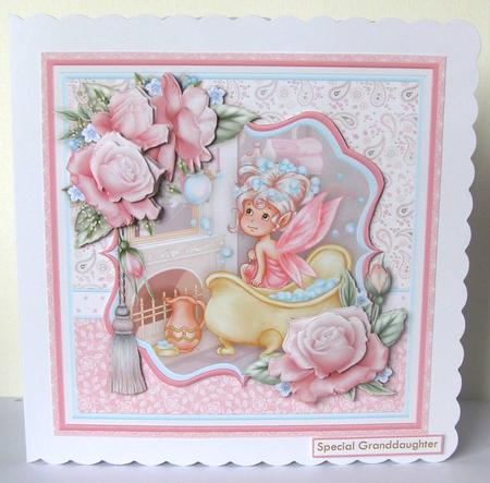 Pamper Yourself Bubble Bath Female 8x8 Mini Kit & Decoupage by Margaret McCartney