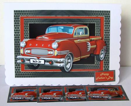 Red Retro Truck Mini Kit by Margaret McCartney