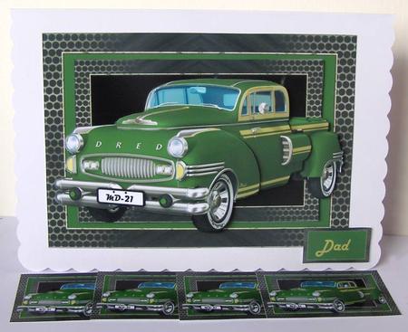 Green Retro Truck Mini Kit by Margaret McCartney