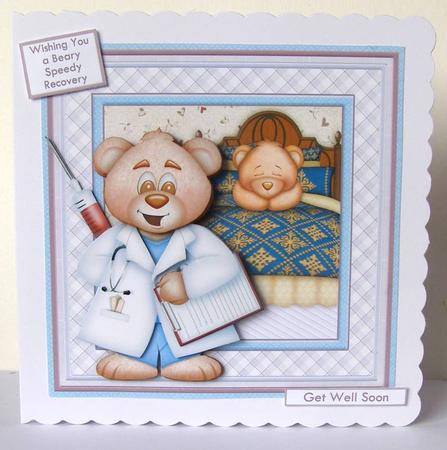 Beary Quick Recovery Get Well Soon Poorly Teddy 8x8 Mini Kit by Margaret McCartney