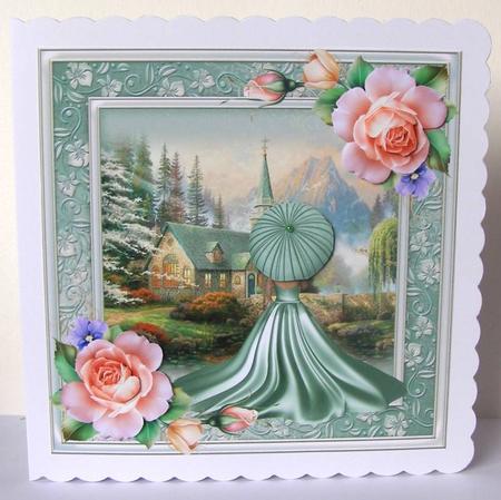 A Stroll Near the Mountains Card Front by Margaret McCartney