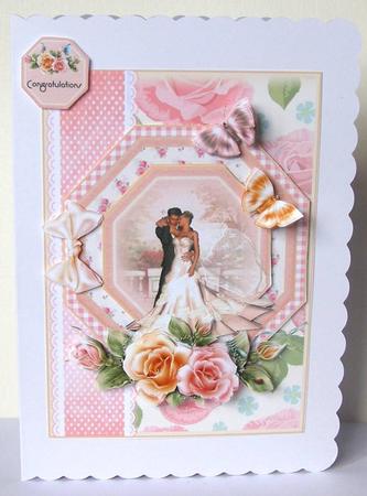The Bride and Groom A5 Card Front Kit by Margaret McCartney