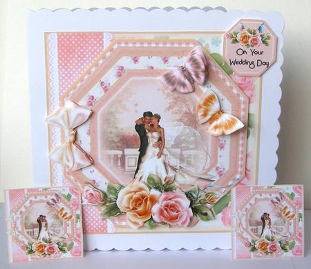 The Bride and Groom Card Front Kit by Margaret McCartney