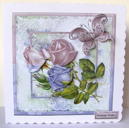 Lilac Rose and Butterfly Mini Kit by Margaret McCartney