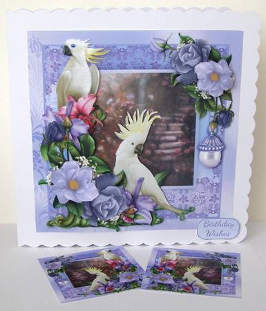 Crested Cockatoo Birthday Floral Mini Kit by Margaret McCartney