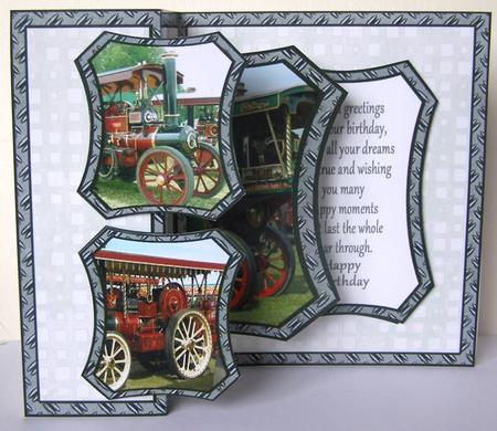Fold Back Pop-up- Traction Engines by Margaret McCartney