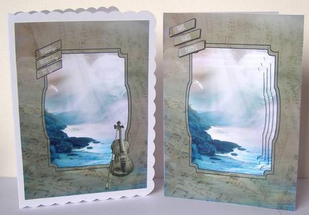 Shaped Ocean Music Decoupage Pyramage Kit by Margaret McCartney