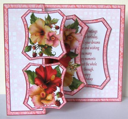 Fold Back Pop-up Hibiscus by Margaret McCartney