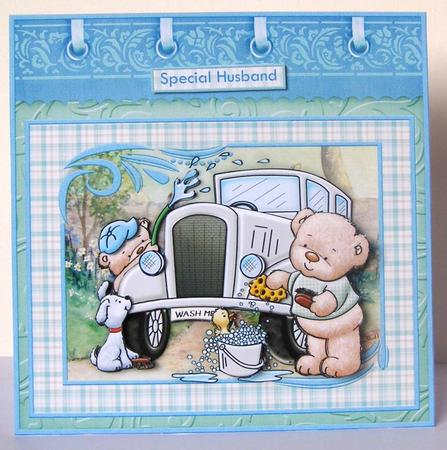 Wash Me Car Washing 8x8 Birthday Father's Day Mini Kit by Margaret McCartney