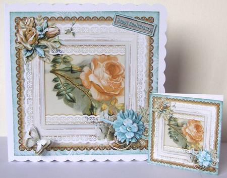 Cardtopper with Large Highbox Yellow Rose 369 by Margaret McCartney