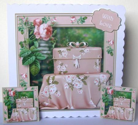 Beautiful Keepsake Boxes & Pink Roses by Margaret McCartney