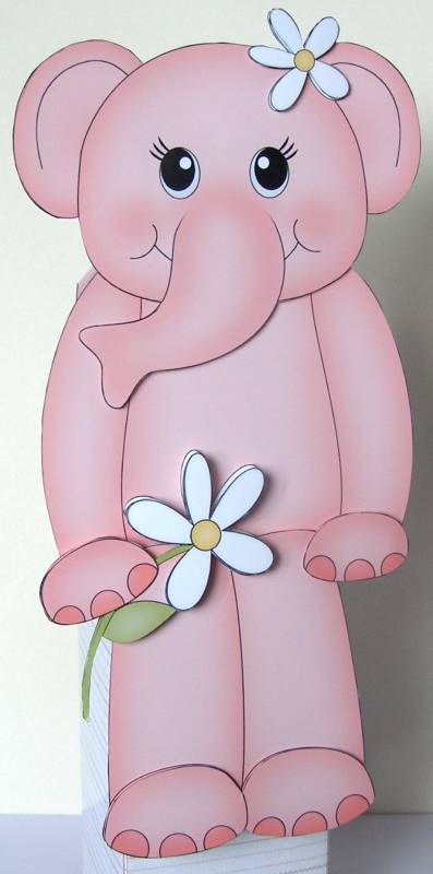 3D on the Shelf Card Kit - Lola Elephant by Margaret McCartney