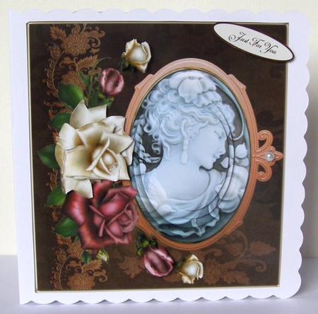 Antique Cameo Rose Topper with Layers by Margaret McCartney