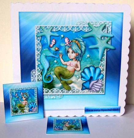 Under the Sea Topper & Tags Birthday Girl 2 by Margaret McCartney