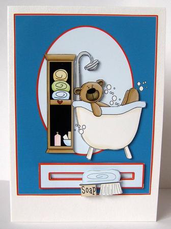 Bath Time Boy Style Penny Slider by Margaret McCartney