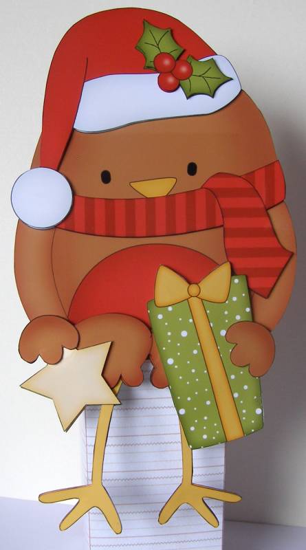 3D on the Shelf Card Kit - Christmas Bobbin Robin by Margaret McCartney