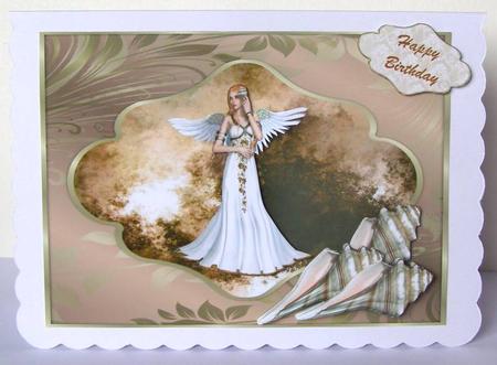 Angel Whispers Card Front by Margaret McCartney
