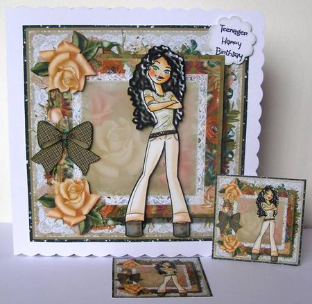 Birthday Girl Card Front Kit by Margaret McCartney