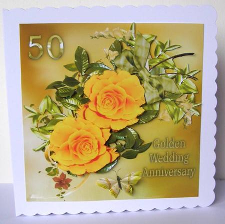 Golden Wedding Anniversary Card Kit by Margaret McCartney