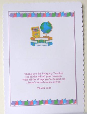 Thank You Teacher Insert by Margaret McCartney