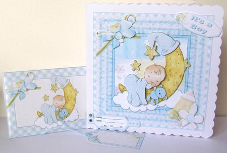 8x8 Baby Boy Moon Mini Kit by Margaret McCartney