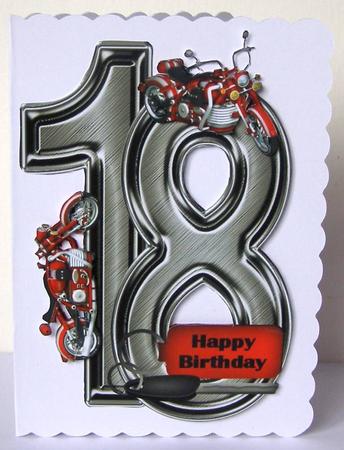 18ht Birthday with Red Motorbike by Margaret McCartney
