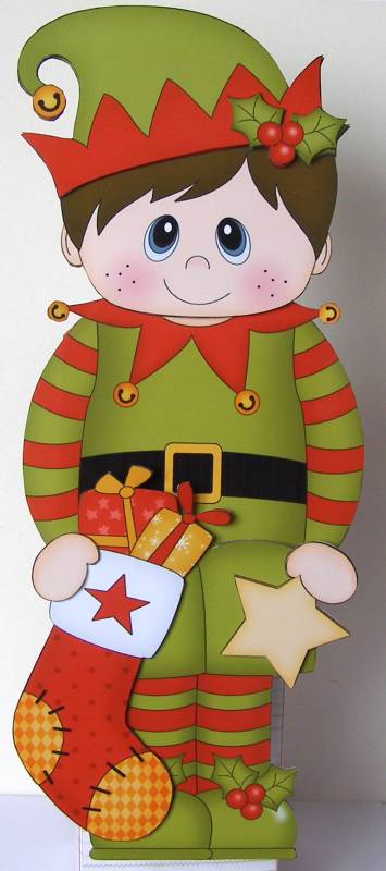 3D on the Shelf Card Kit - Christmas Little Elf by Margaret McCartney