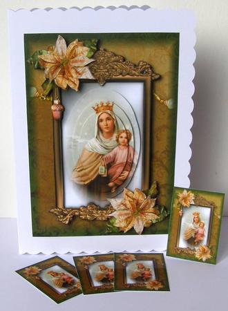 Mary & Jesus Golden Poinsettias by Margaret McCartney