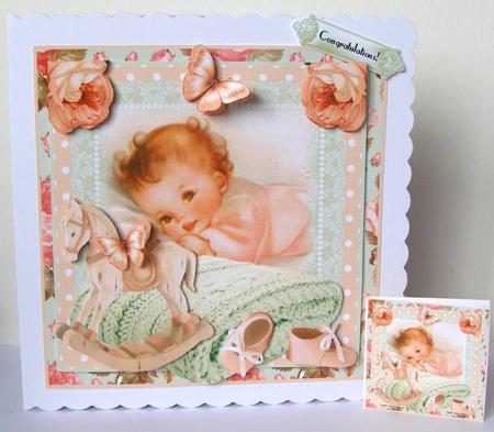 New Baby Blanket Card Front Kit by Margaret McCartney