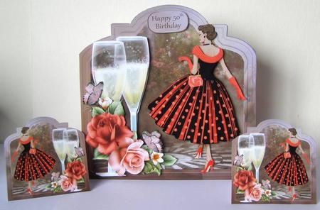 Champagne Days, Mini Birthday Card Kit by Margaret McCartney