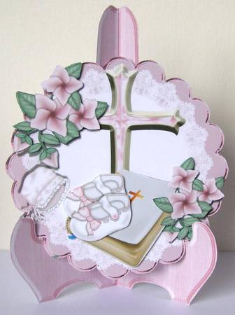 Baby Girls Christening or Baptism,bible Plate & Stand by Margaret McCartney