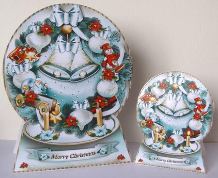 Silver Festive Christmas Wreath by Margaret McCartney