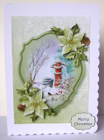 Snowy Vintage Water Pump A5 Topper by Margaret McCartney