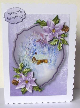 Snowy Cabin in the Woods A5 Topper by Margaret McCartney