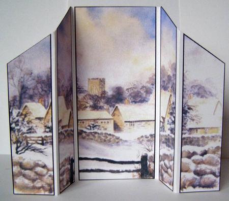 Winter in the Cotswolds Theatre Fold Card by Margaret McCartney