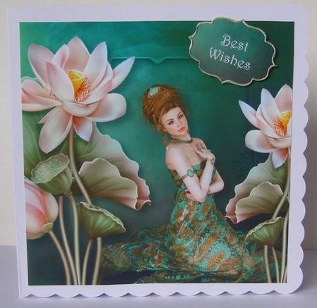 The Lotus Lady 8x8 Quick Topper by Margaret McCartney