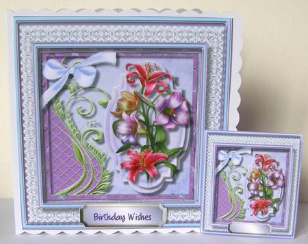 Beautiful Bouquet of Flowers on Lace  by Margaret McCartney