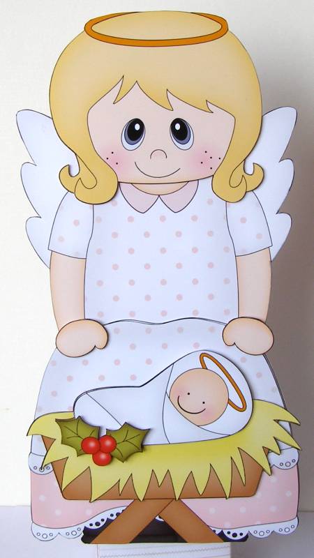 3D on the Shelf Card Kit - Little Christmas Nativity Angel by Margaret McCartney