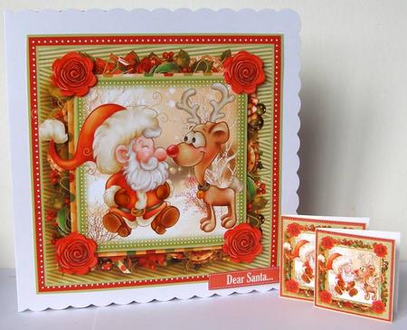 Eskimo Kisses Card Front Kit by Margaret McCartney