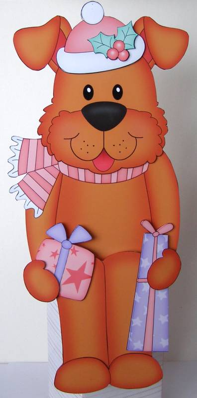 3D on the Shelf Card Kit - Little Christmas Rusty Dog by Margaret McCartney