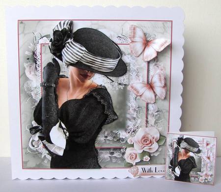 The Lady in Black Card Front Kit by Margaret McCartney