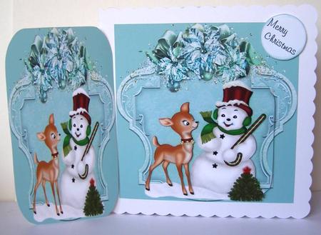 Snowman and Reindeer Mini Kit by Margaret McCartney