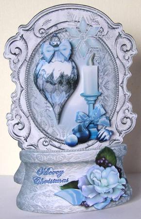 Baubles and Candle Shaped Christmas Card Kit by Margaret McCartney