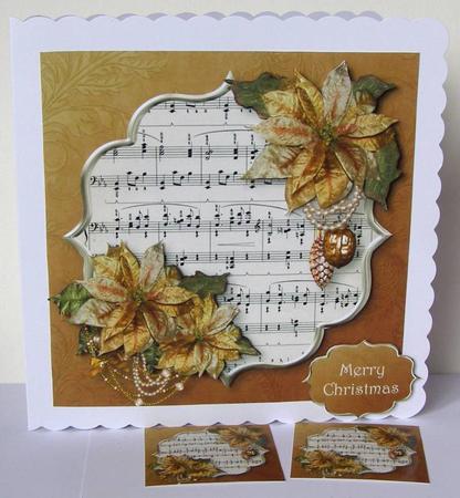 Christmas Golden Poinsettias by Margaret McCartney