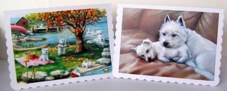 Westies at Play, Westies Sleeping Toppers by Margaret McCartney