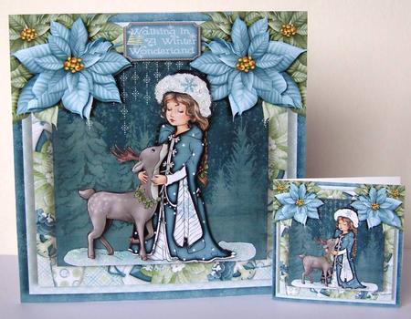 Cardtopper Winter Hugs 619 by Margaret McCartney