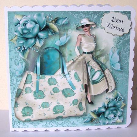 Handbags & Gladrags Race Day Chic 8x8 Quick Topper by Margaret McCartney