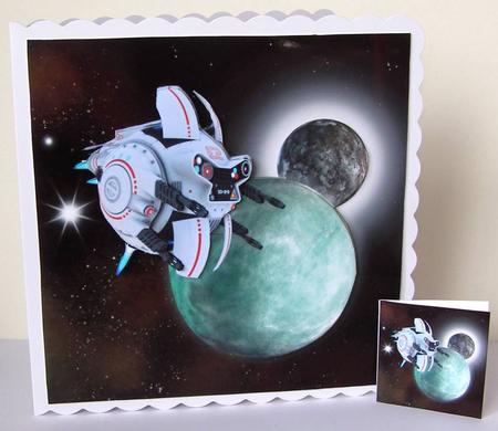 The Final Frontier - Space Explorers 2 Decoupage Insert+tag by Margaret McCartney