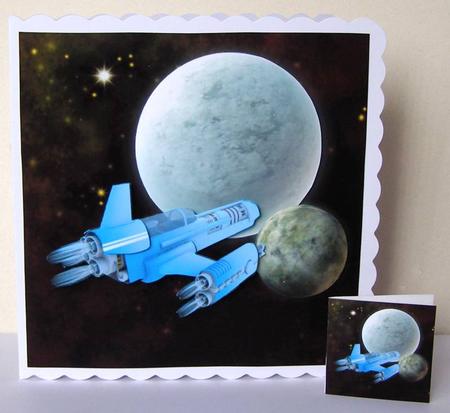 The Final Frontier - Space Explorers 3 Decoupage Insert+tag by Margaret McCartney