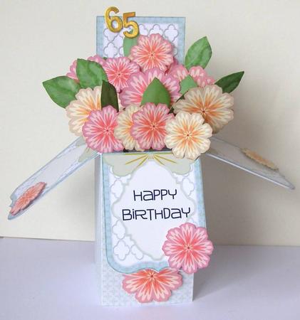 Box of Flowers 3D Card by Margaret McCartney